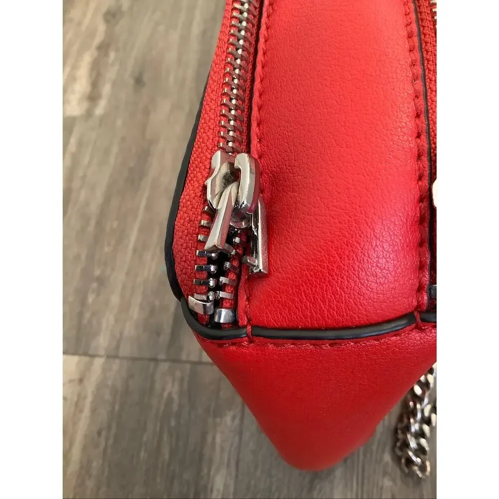 Nasty Gal Women's Red Silver Star Studded Crossbody Bag Purse Rock Punk D30-2